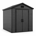Abri de jardin en résine composite avec ventilation gris