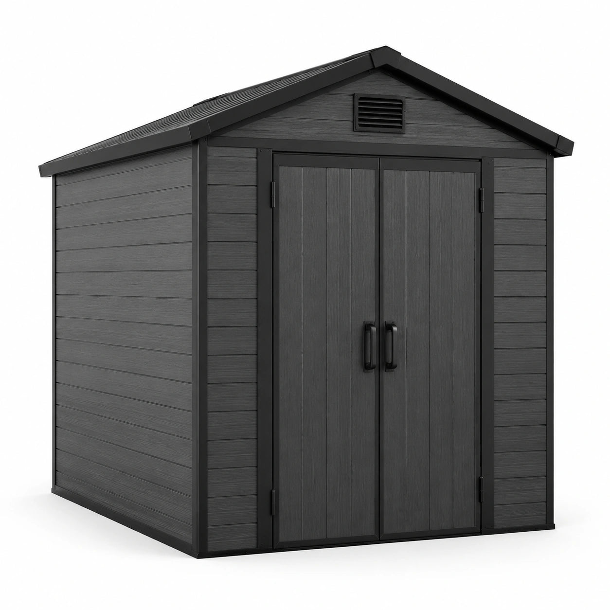 Abri de jardin en résine composite avec ventilation gris