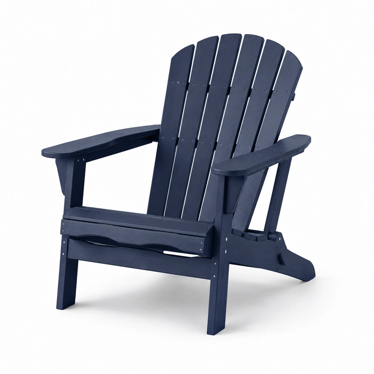 Chaise Adirondack en bois massif bleu