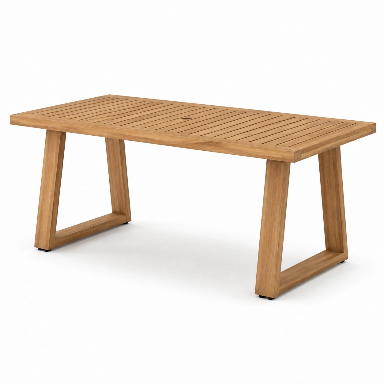 Table de jardin en bois de teck 200 cm x 100 cm