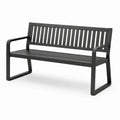 Banc en acier thermolaqué noir