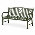 Banc de jardin en métal vert 150 cm