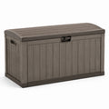 Coffre de rangement en plastique résistant 120x45x57 cm marron