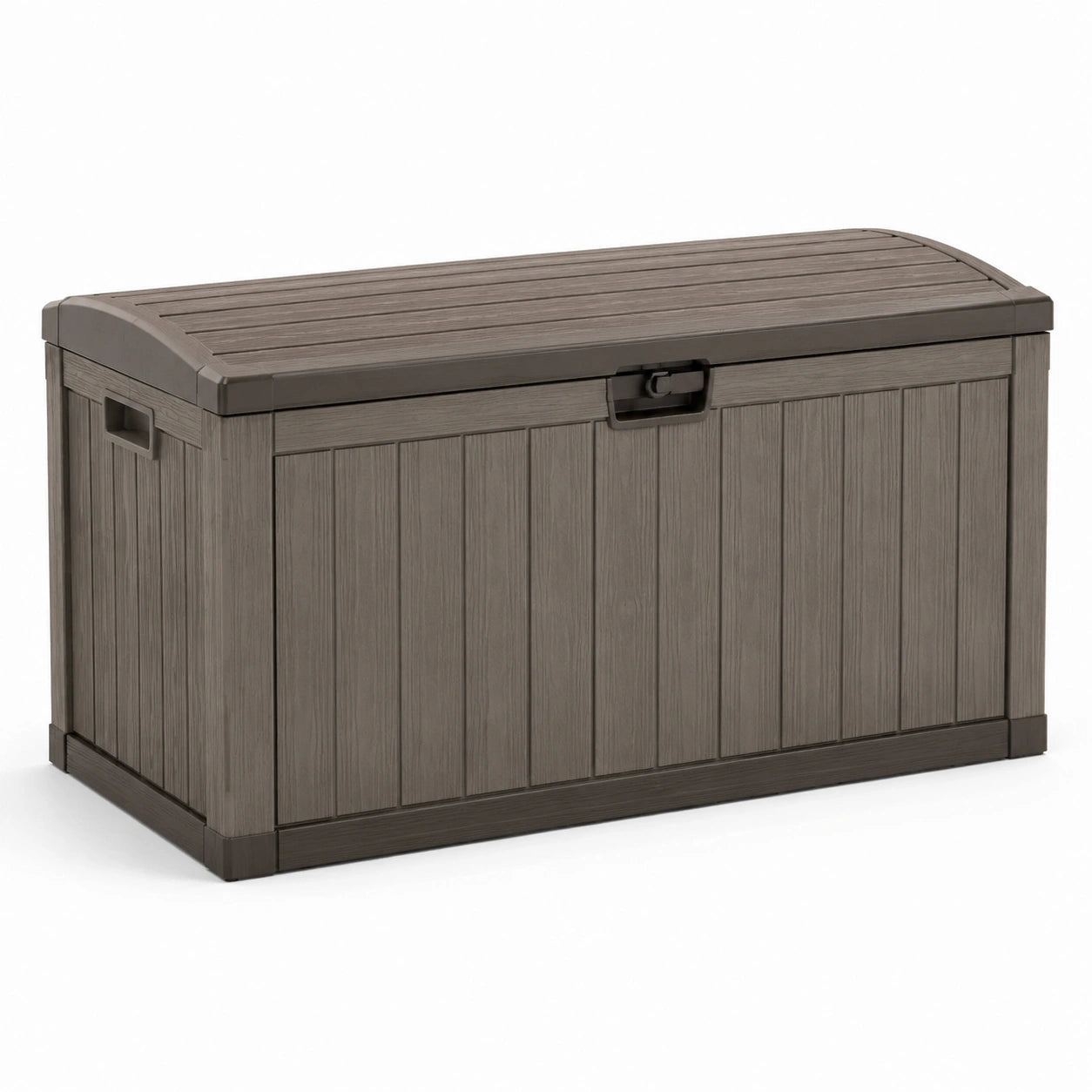 Coffre de rangement en plastique résistant 120x45x57 cm marron
