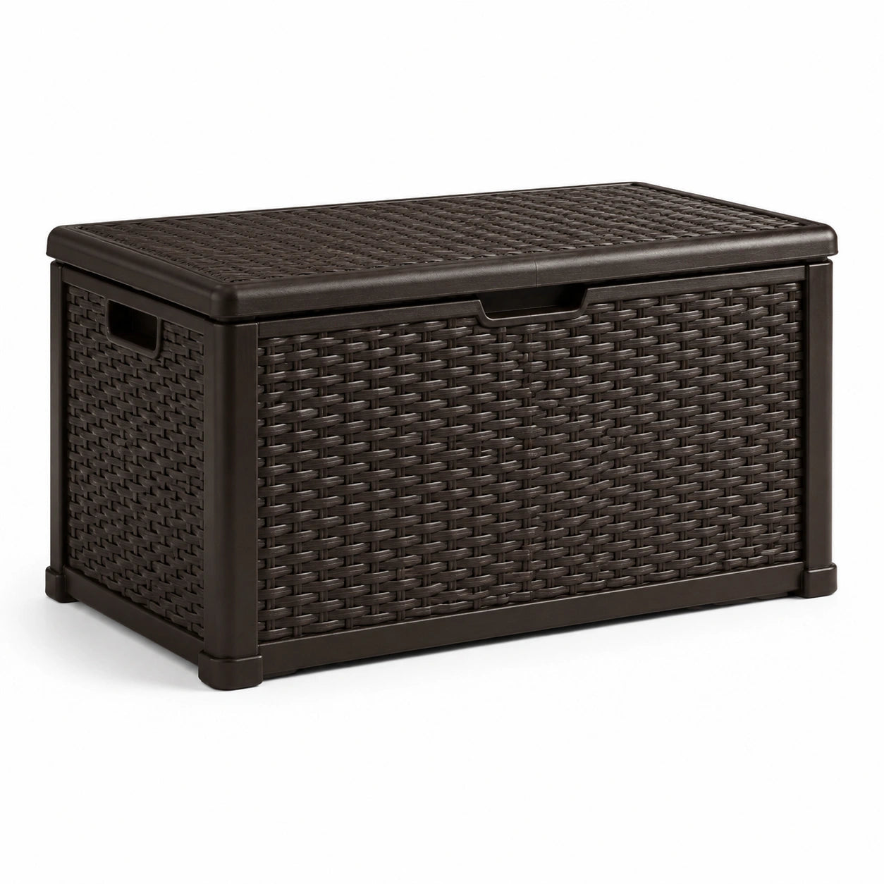 Coffre de rangement en plastique marron marron 120x45x60 cm
