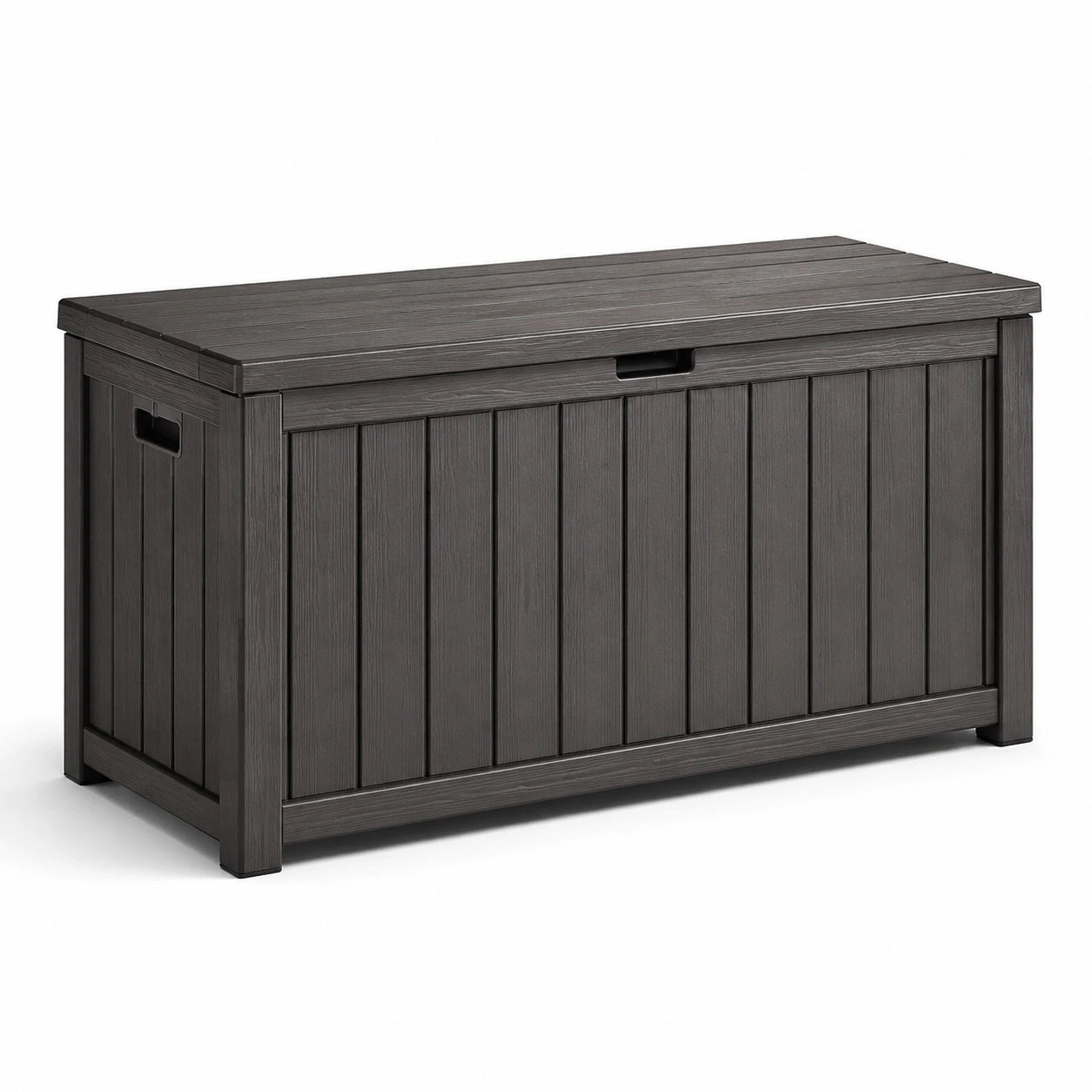 Coffre de rangement en plastique gris 117x45x57 cm