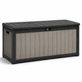 Coffre de rangement extérieur en plastique gris et noir