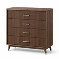 Commode en bois de noyer avec 4 tiroirs
