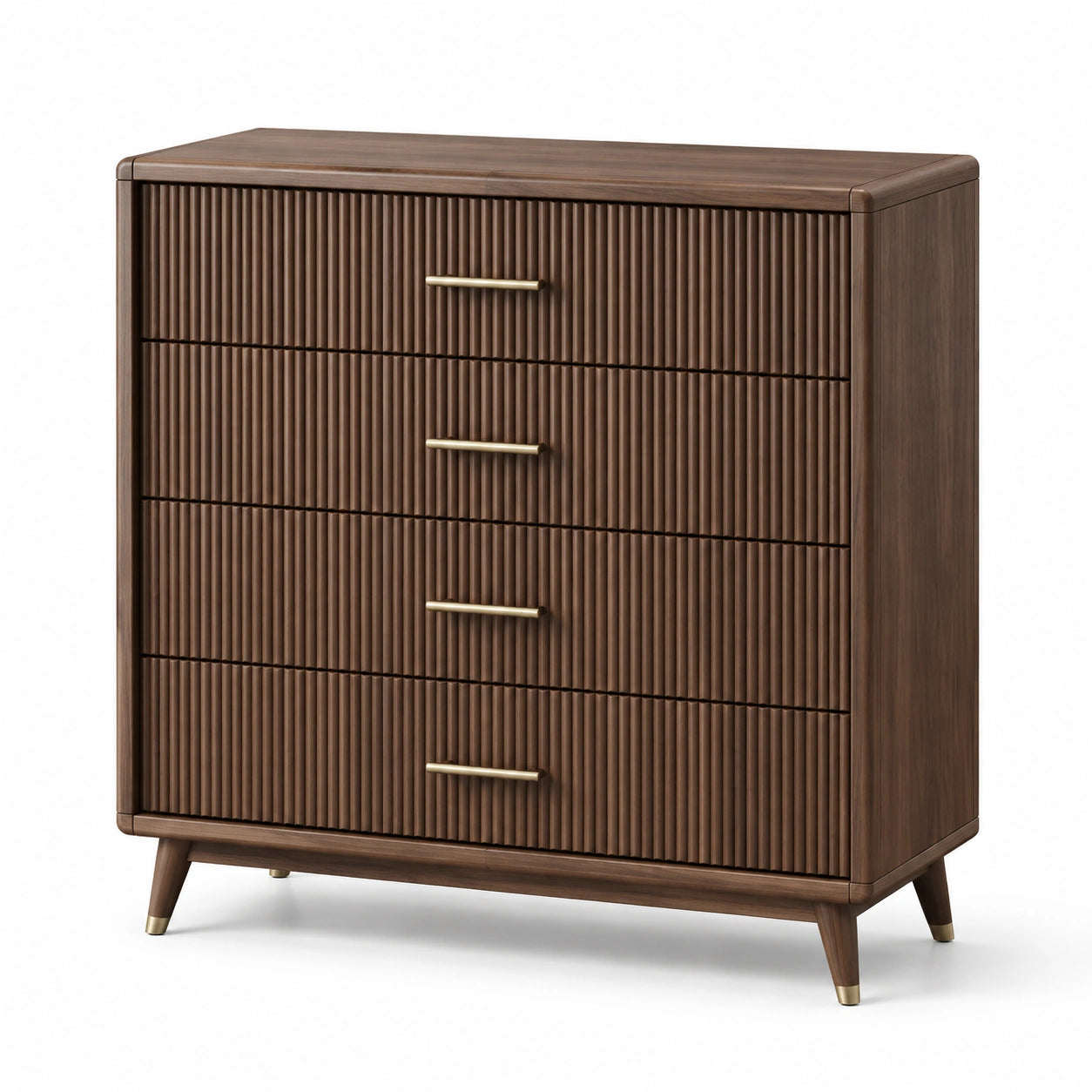 Commode en bois de noyer avec 4 tiroirs